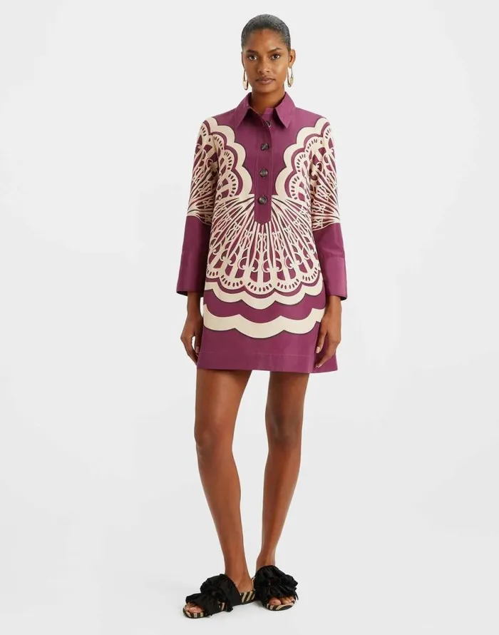 Short Artemis Dress Fans Place Purple Women La Double J Dresses