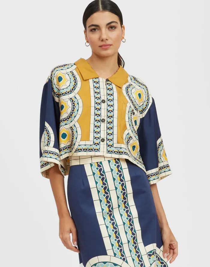 Short Shirt Mudejar Place Blue Women La Double J Shirts and Tops