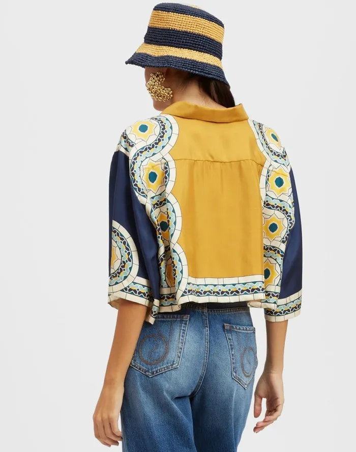 Short Shirt Mudejar Place Blue Women La Double J Shirts and Tops Short Shirt Mudejar Place Blue Women La Double J Shirts and Tops