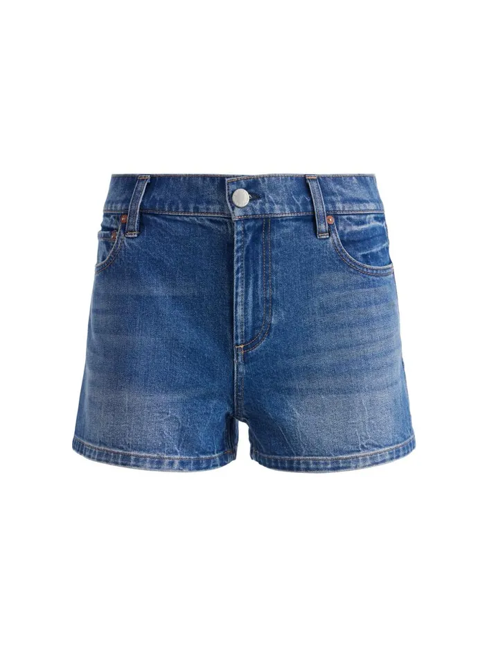 Shorts Women Alice Olivia ERNIE LOW RISE BUCKLEBACK SHORT Brooklyn Blue
