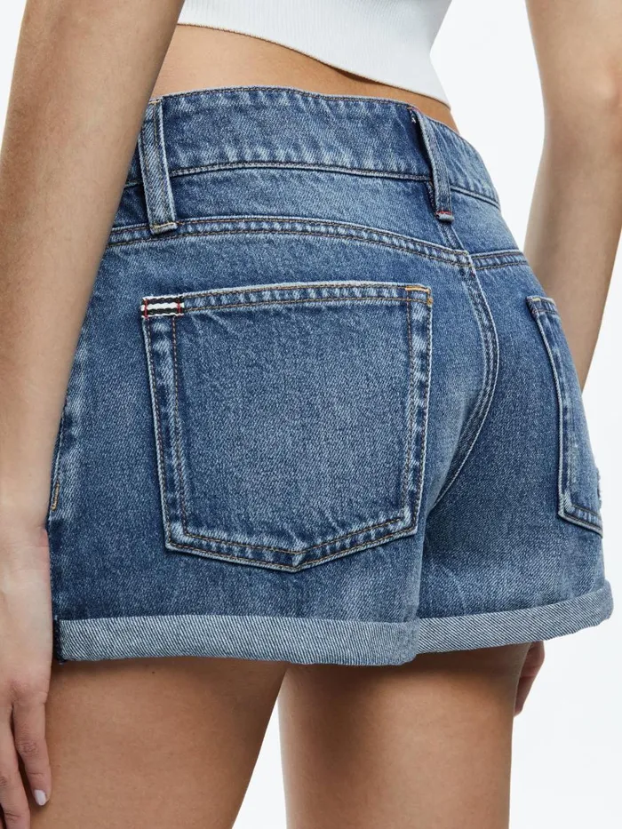 Shorts Women Alice Olivia MAGGIE MID RISE VINTAGE SHORTS Brooklyn Blue
