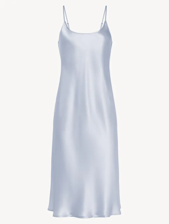 Silk Midi Nightdress In Azure Sleepwear La Perla Slips and Dresses
