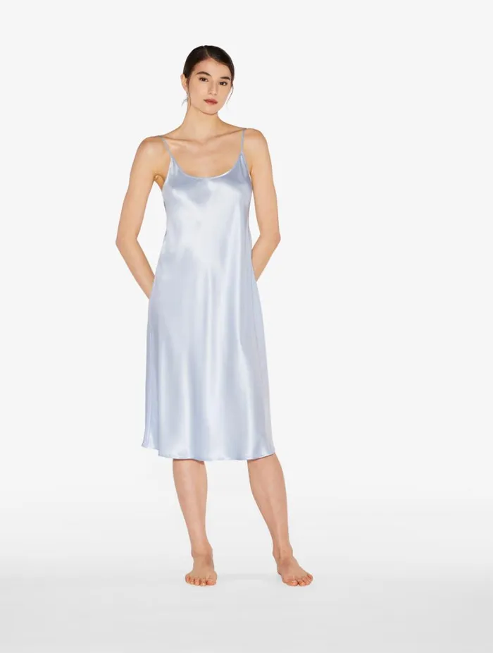 Silk Midi Nightdress In Azure Sleepwear La Perla Slips and Dresses