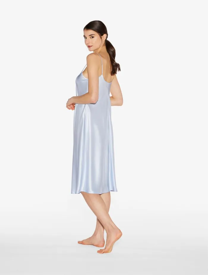 Silk Midi Nightdress In Azure Sleepwear La Perla Slips and Dresses