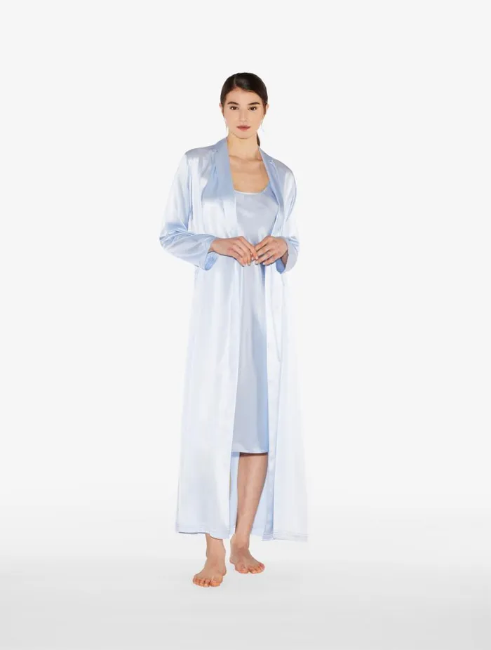 Silk Midi Nightdress In Azure Sleepwear La Perla Slips and Dresses