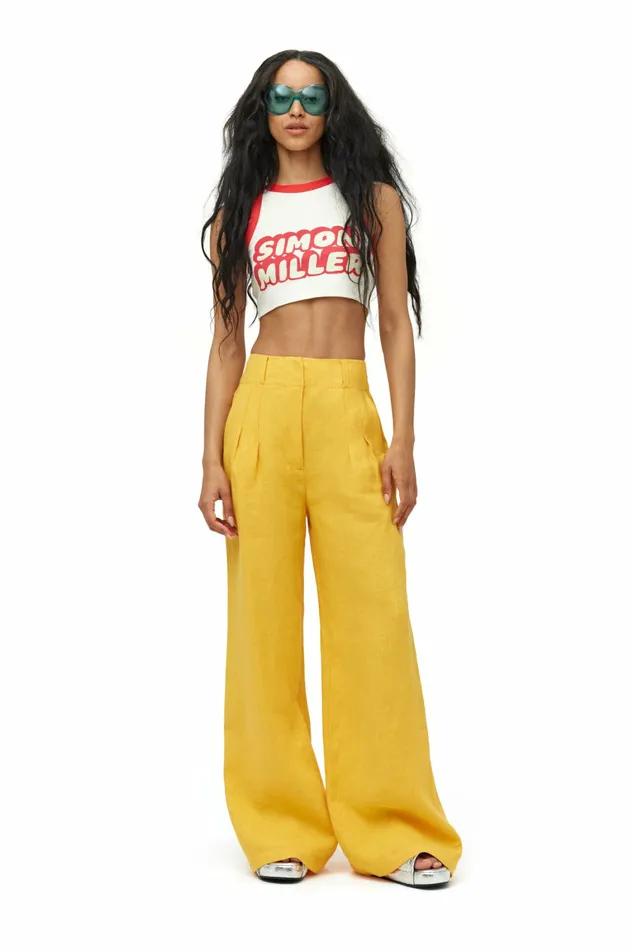 Simon Miller Bottoms Women Linen Bloo Pant Sherbet Orange Simon Miller Bottoms Women Linen Bloo Pant Sherbet Orange