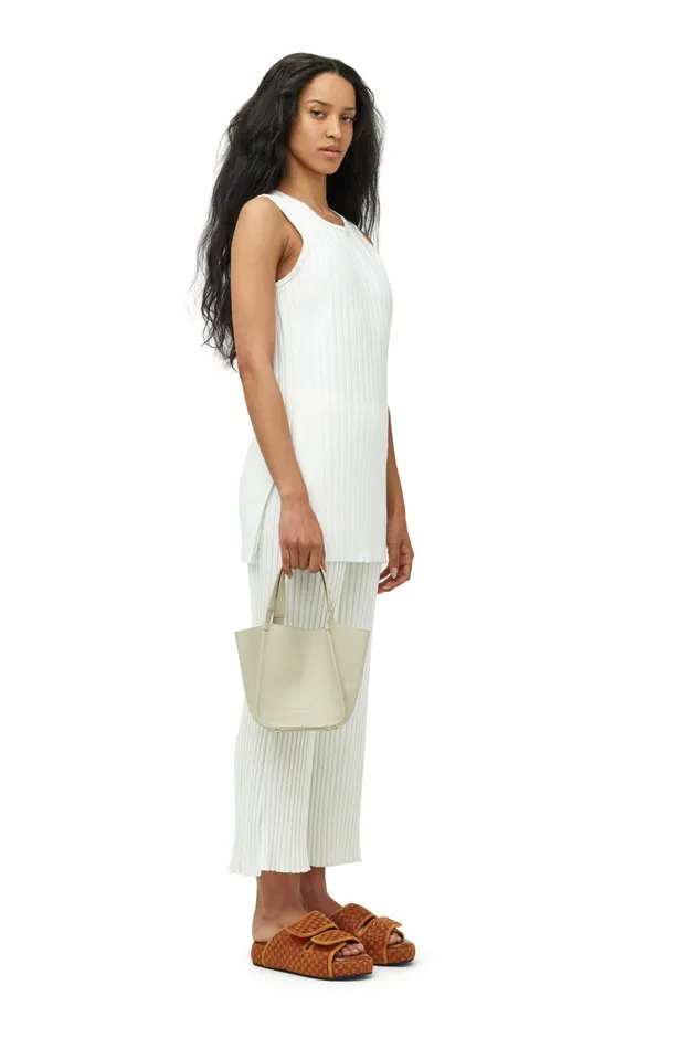 Simon Miller Bottoms Women Wide Crop Rib Alder Pant Macadamia Simon Miller Bottoms Women Wide Crop Rib Alder Pant Macadamia