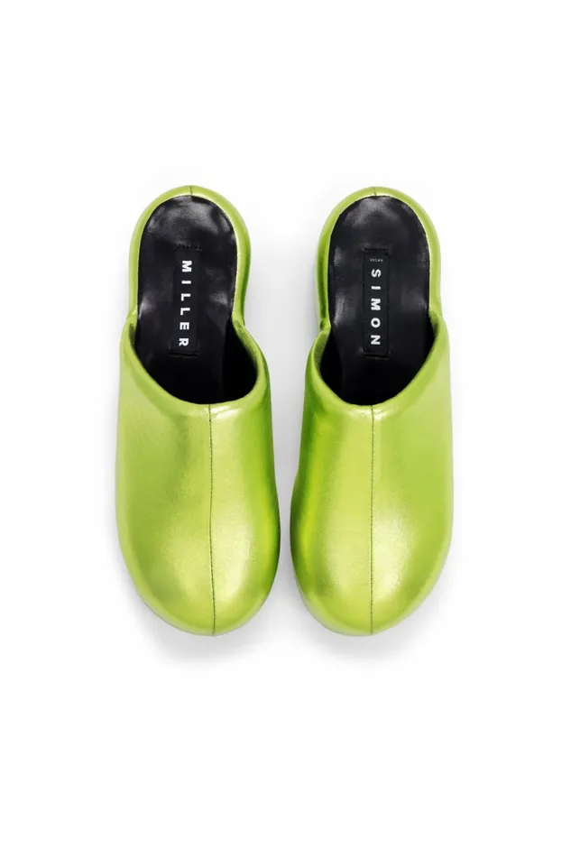Simon Miller Bubble Clogs Women Platform Bubble Clog Galactic Green