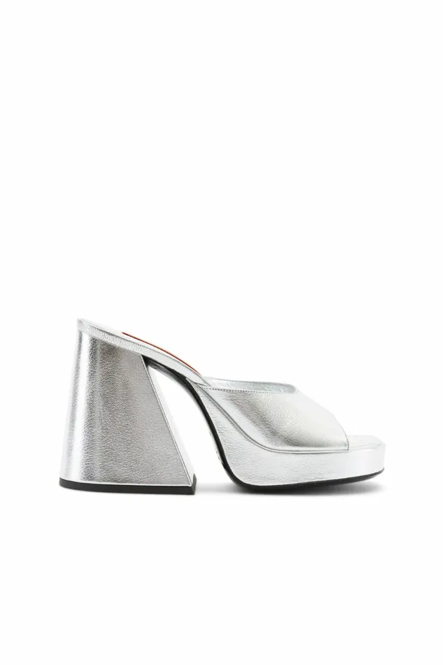 Simon Miller Sandals Women Slice Heel Silver