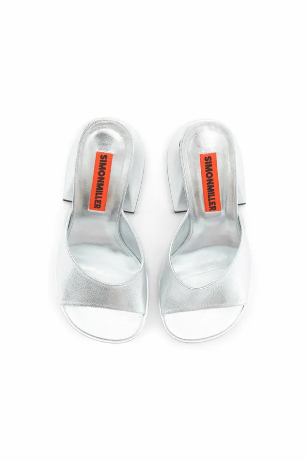 Simon Miller Sandals Women Slice Heel Silver Simon Miller Sandals Women Slice Heel Silver