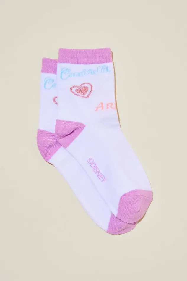 Single Pack Lcn Crew Sock Lcn Dis Whitegirl Gang GirlsBoys Cotton On Socks and Tights