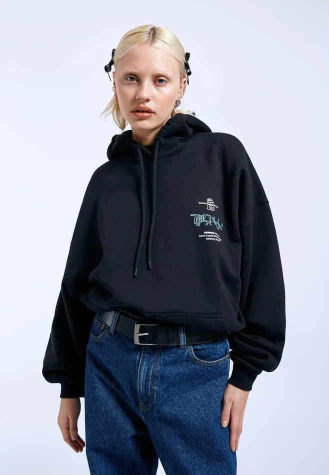 Siri Hoodie 8211 Black Thank You Black Thank You Women Dr Denim Sweatshirts and Hoodies
