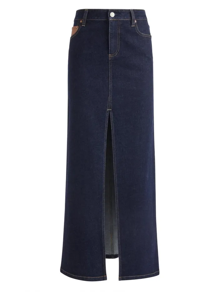 Skirts Women Alice Olivia RYE HIGH RISE SKIRT WITH VEGAN COMBO Dark Rinse