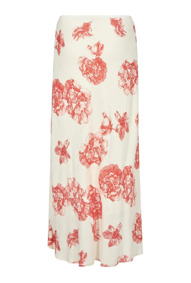 Skirts Women CULTURE CUalexa Skirt Offwhitered Flower