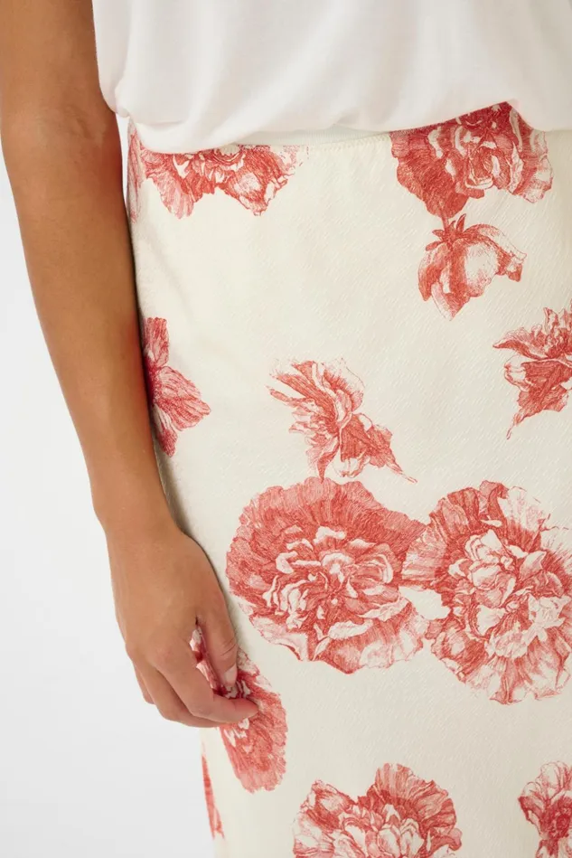 Skirts Women CULTURE CUalexa Skirt Offwhitered Flower