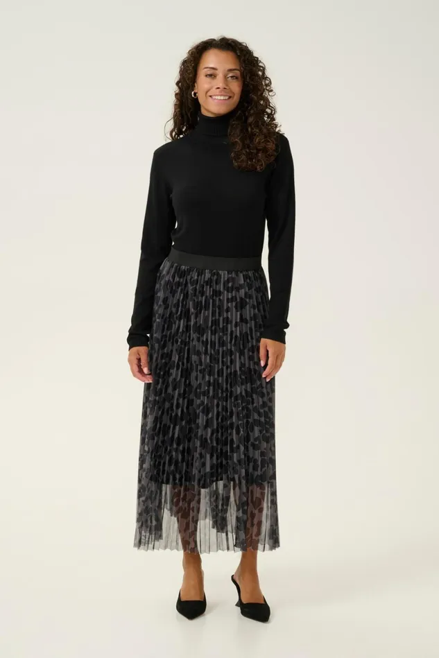 Skirts Women CULTURE CUchancy Skirt Grey Leopard