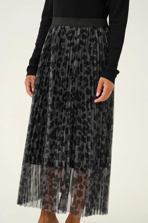 Skirts Women CULTURE CUchancy Skirt Grey Leopard