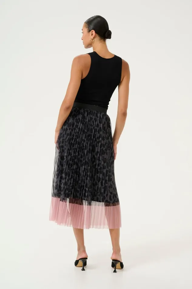 Skirts Women CULTURE CUchancy Skirt Grey Leopardpink