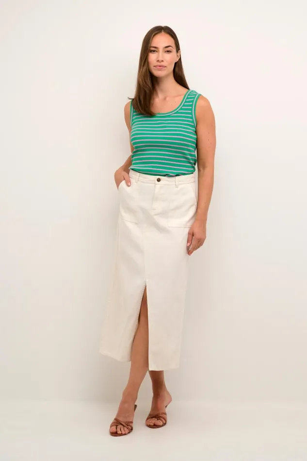 Skirts Women CULTURE CUreba Denim Skirt Spring Gardenia