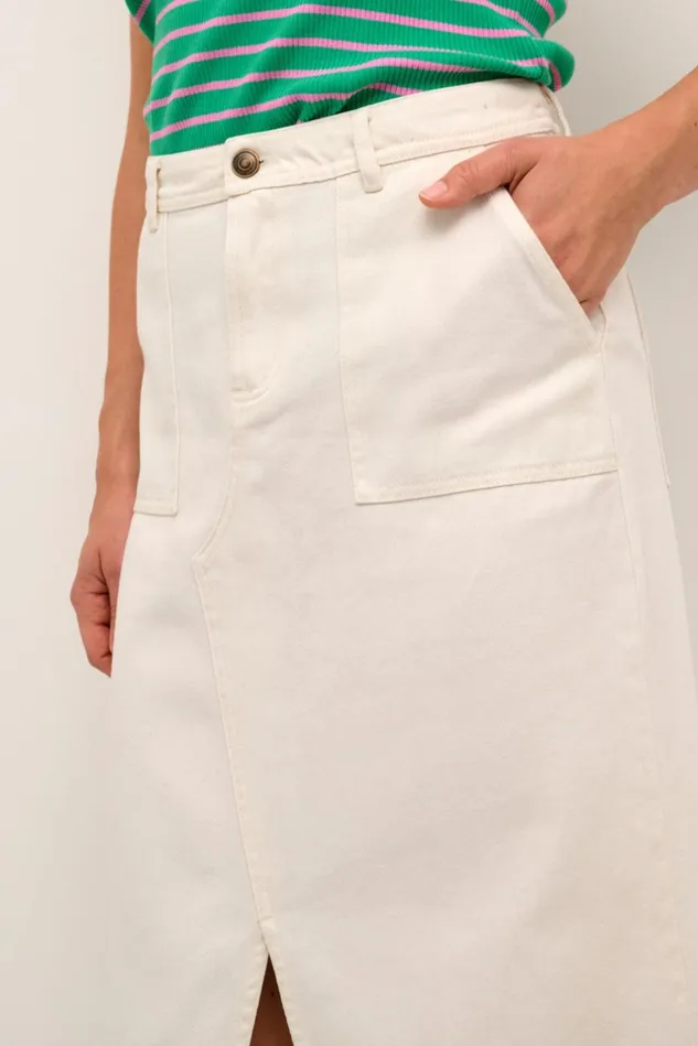 Skirts Women CULTURE CUreba Denim Skirt Spring Gardenia