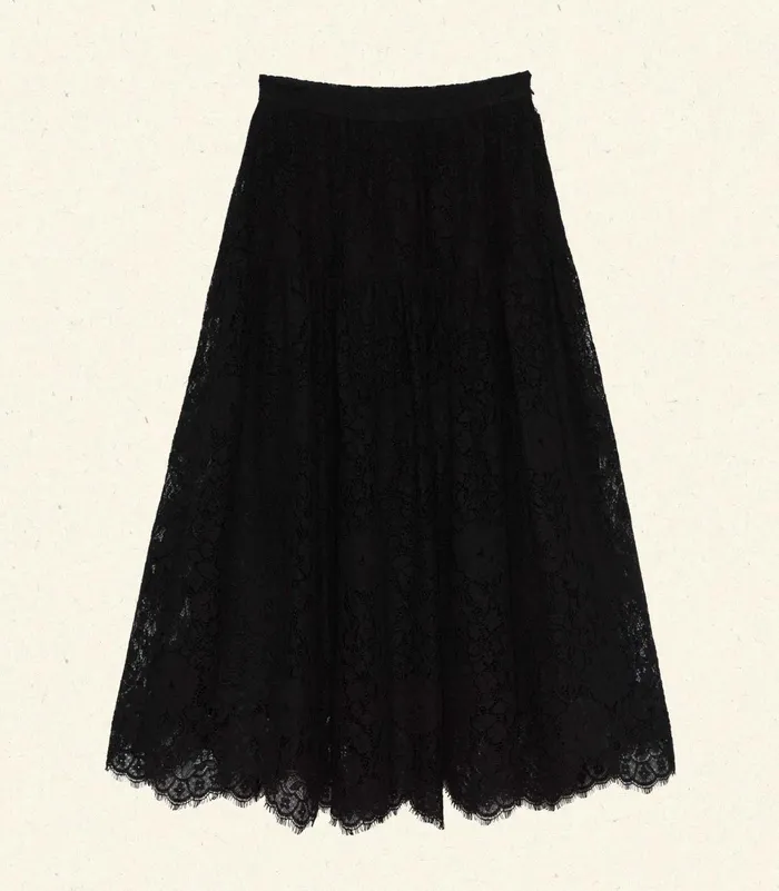 Skirts Women DEN Sebastiane Lace Skirt Black