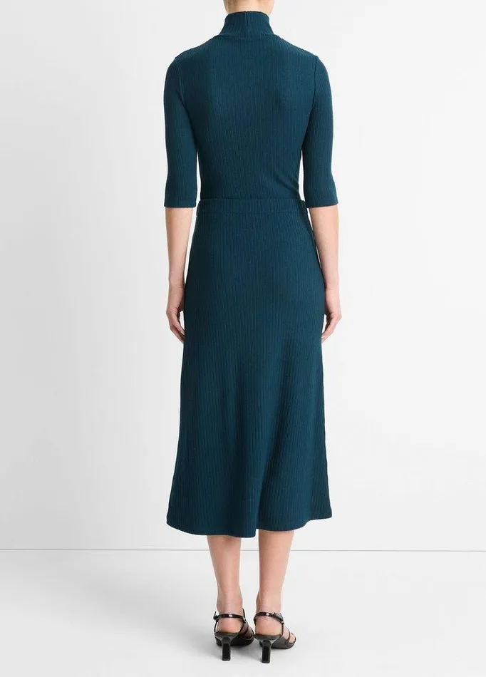 Skirts Women Vince Ribbed Midi Skirt Deep Ocean Skirts Women Vince Ribbed Midi Skirt Deep Ocean