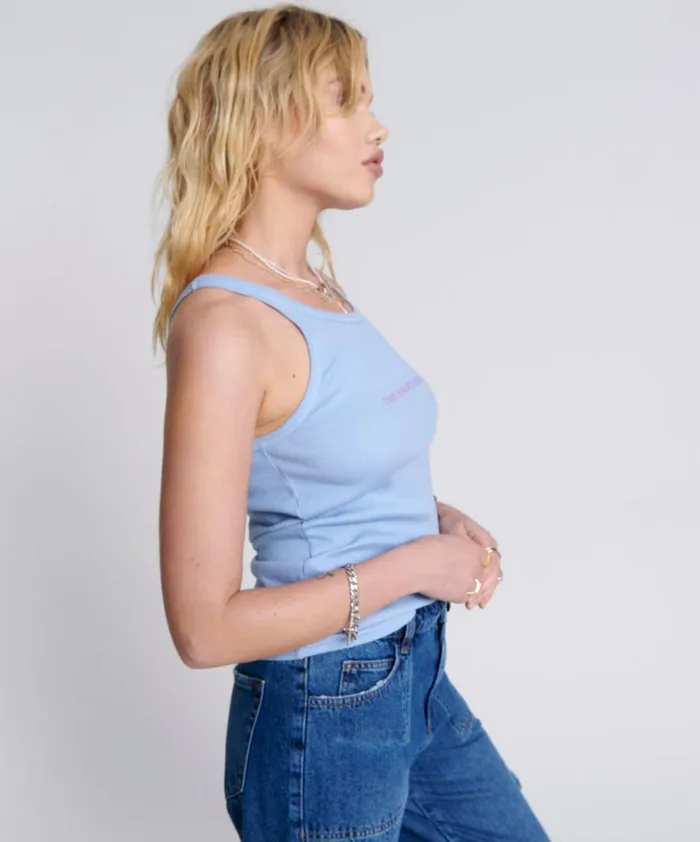 SKYWAY LOGO SINGLET Women One Teaspoon Tees and Tanks SKYWAY LOGO SINGLET Women One Teaspoon Tees and Tanks