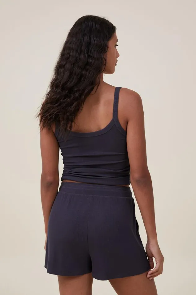 Sleep Recovery Relaxed Short Black Rib Women Cotton On Shorts Sleep Recovery Relaxed Short Black Rib Women Cotton On Shorts