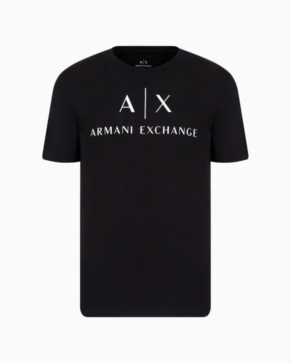 Slim Fit Jersey Tshirt With Logo Black Men Armani TShirts