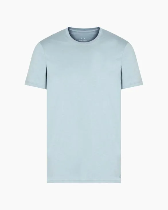 Slim Fit Pima Cotton Tshirt Lightblue Men Armani Pima TShirts