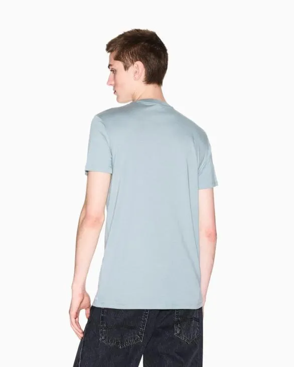 Slim Fit Pima Cotton Tshirt Lightblue Men Armani Pima TShirts Slim Fit Pima Cotton Tshirt Lightblue Men Armani Pima TShirts