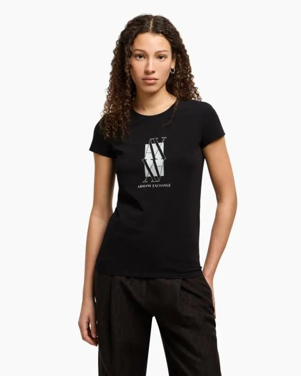 Slim Fit TShirts Black Women Armani TShirts