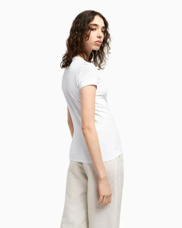 Slim Fit TShirts White Women Armani TShirts