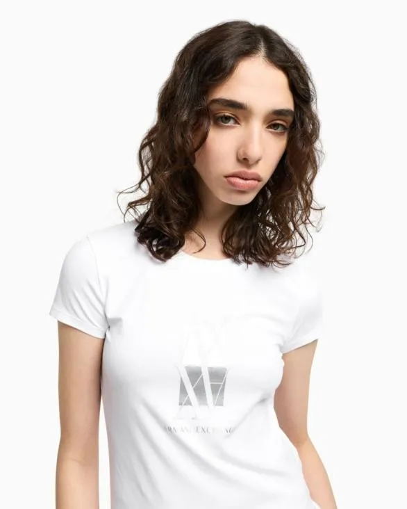 Slim Fit TShirts White Women Armani TShirts