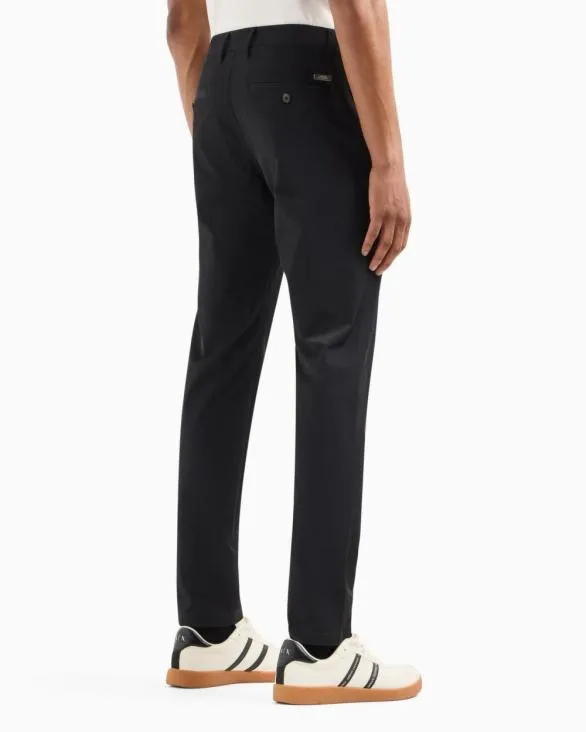 Slim Fit Trousers In Ultra Stretch Twill Black Men Armani Matching Sets Slim Fit Trousers In Ultra Stretch Twill Black Men Armani Matching Sets