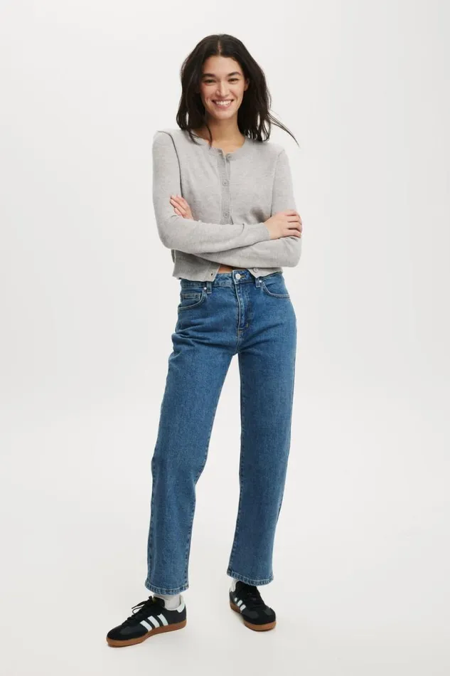 Slim Straight Jean Sea Blue Women Cotton On Pants