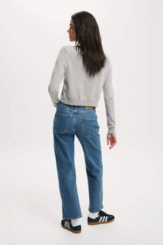 Slim Straight Jean Sea Blue Women Cotton On Pants