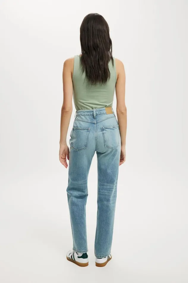 Slim Straight Jean Surfers Blue Women Cotton On Pants