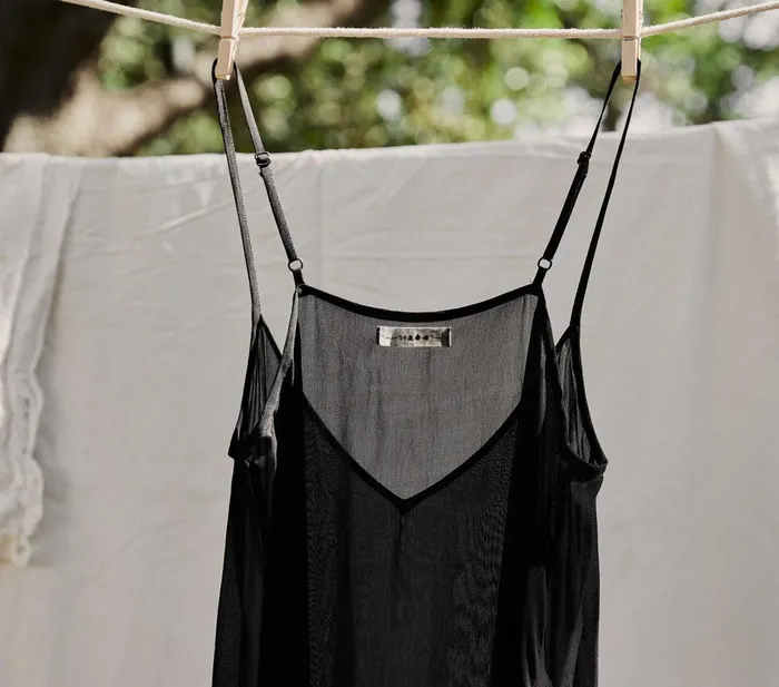 Slips Women DEN Long Deep VNeck Slip Black Slips Women DEN Long Deep VNeck Slip Black