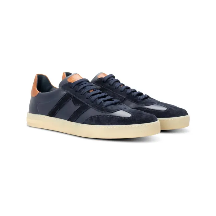 Sneakers Men Moreschi Blue Navy Leather Sneaker