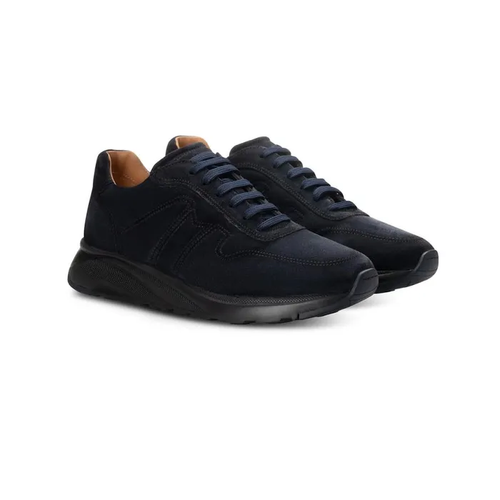 Sneakers Men Moreschi Navy Blue Suede Sneaker