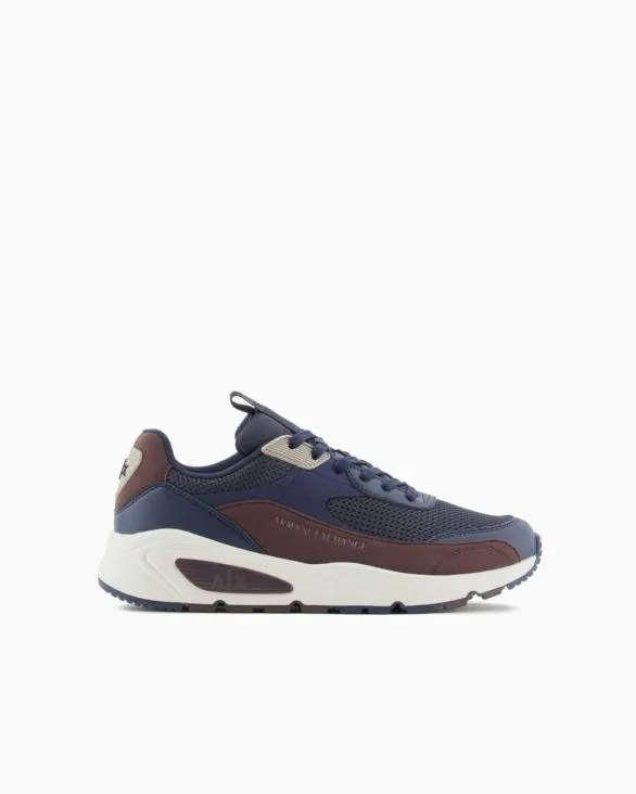 Sneakers With Logo Blue Men Armani Sneakers