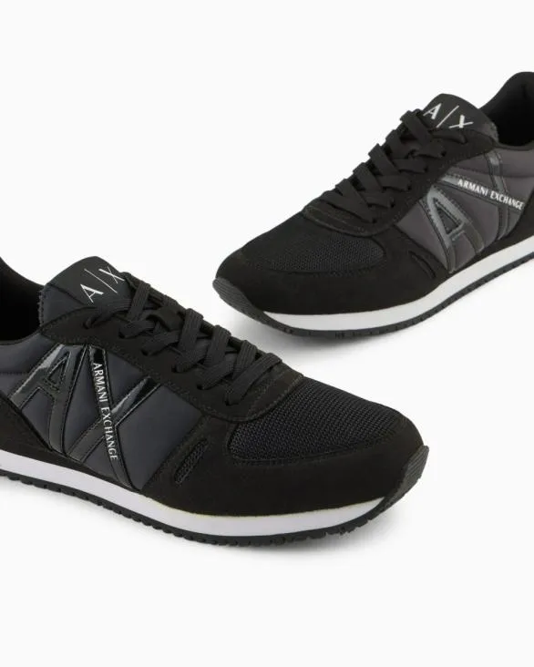 Sneakers With Microsuede Mesh And Nylon Details Black Women Armani Sneakers Sneakers With Microsuede Mesh And Nylon Details Black Women Armani Sneakers