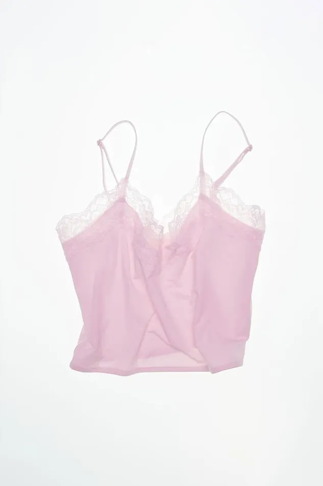 Soft Lounge Lace Trim Cami Tender Touch Pink Women Cotton On Tops
