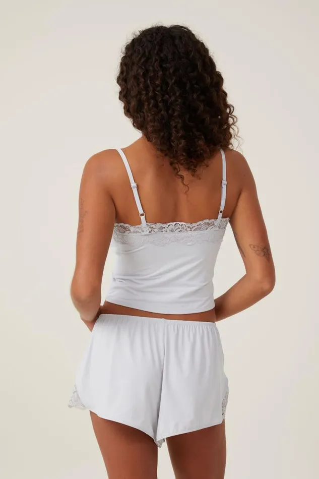 Soft Lounge Lace Trim Short Grey Women Cotton On Shorts
