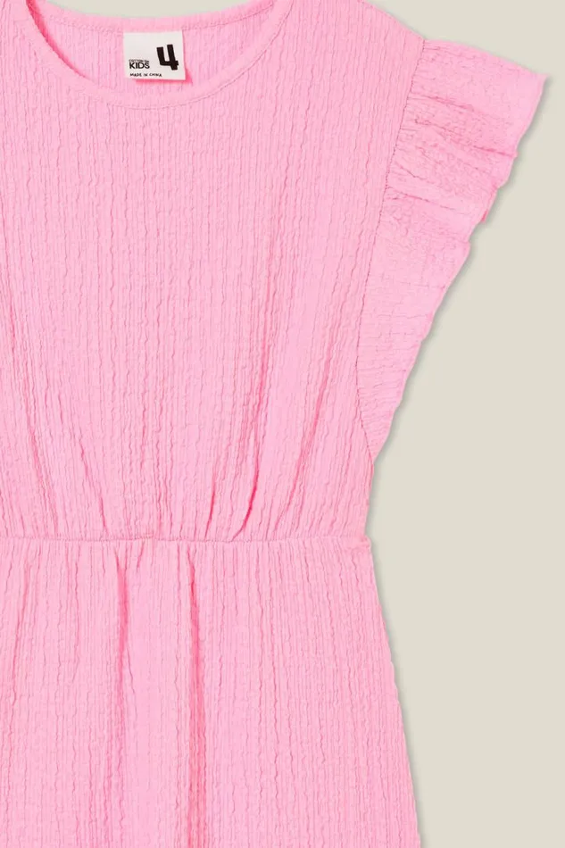 Sonia Short Sleeve Dress Cali Pink Girls Cotton On Dresses