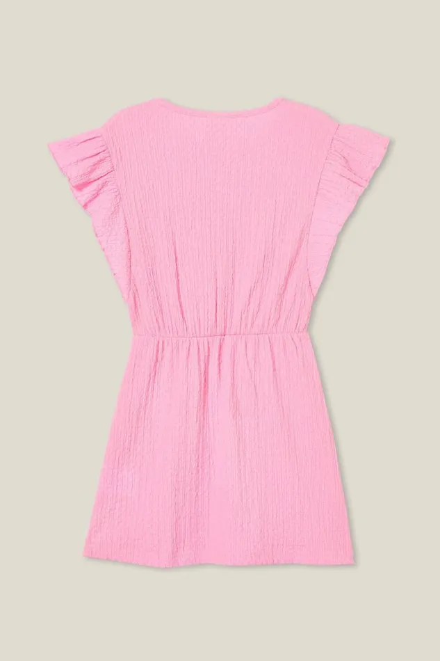 Sonia Short Sleeve Dress Cali Pink Girls Cotton On Dresses