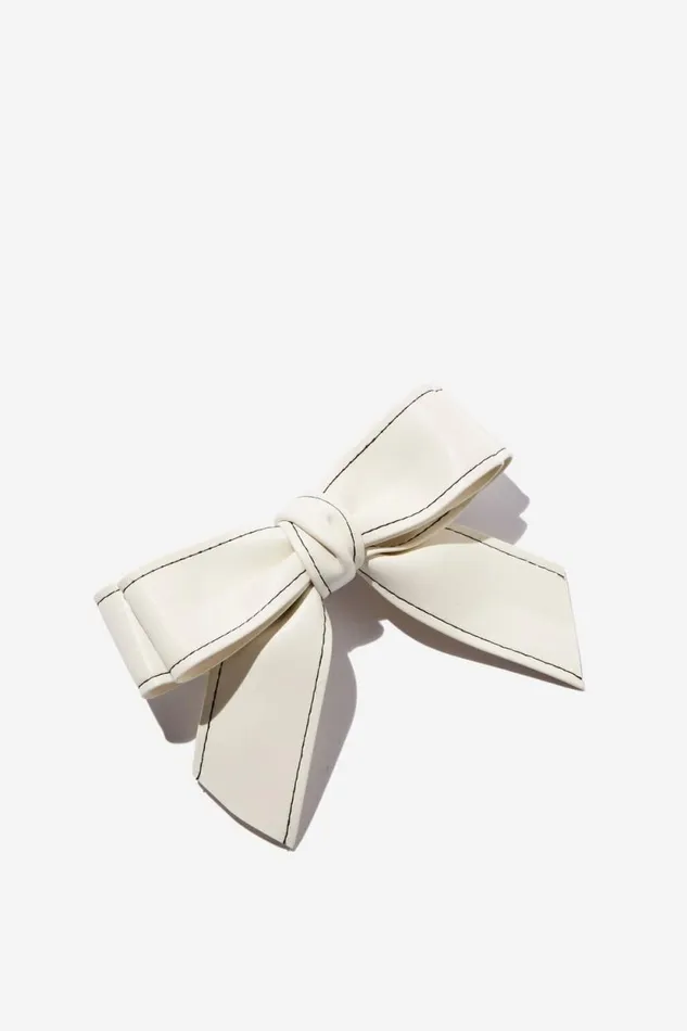 Sophie Hair Bow Ecru Women Cotton On Hair Accessories