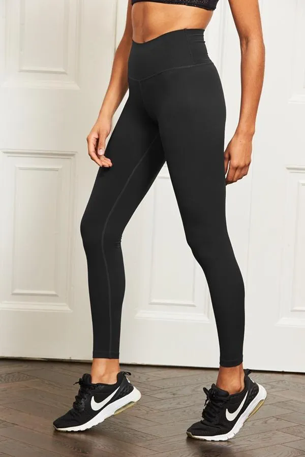 Sosandar Activewear Women Black High Waisted Perfect Body Sculpting Activewear Leggings Black