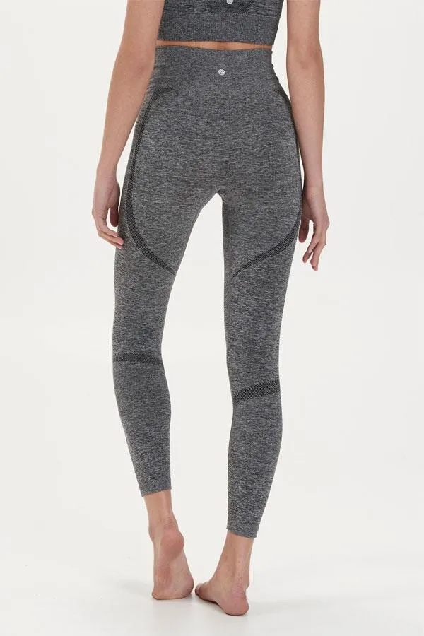 Sosandar Activewear Women Sofia Grey Marl Seamless High Waisted Shaper Leggings Grey